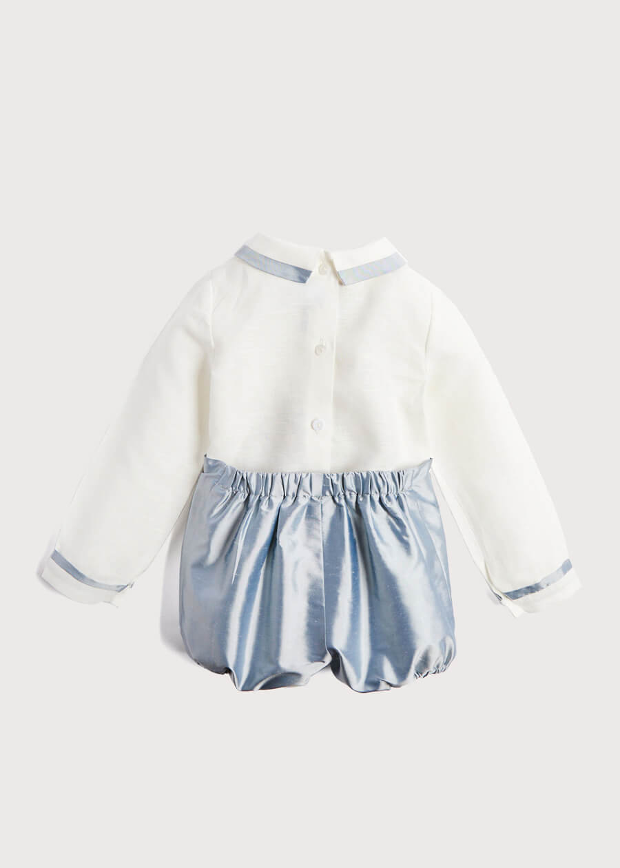 Blue Silk Celebration Set (3mths-4yrs) SETS from Pepa London