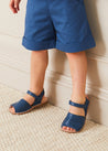 Open Toe Leather Sandals in Blue (17-30EU) Shoes  from Pepa London US