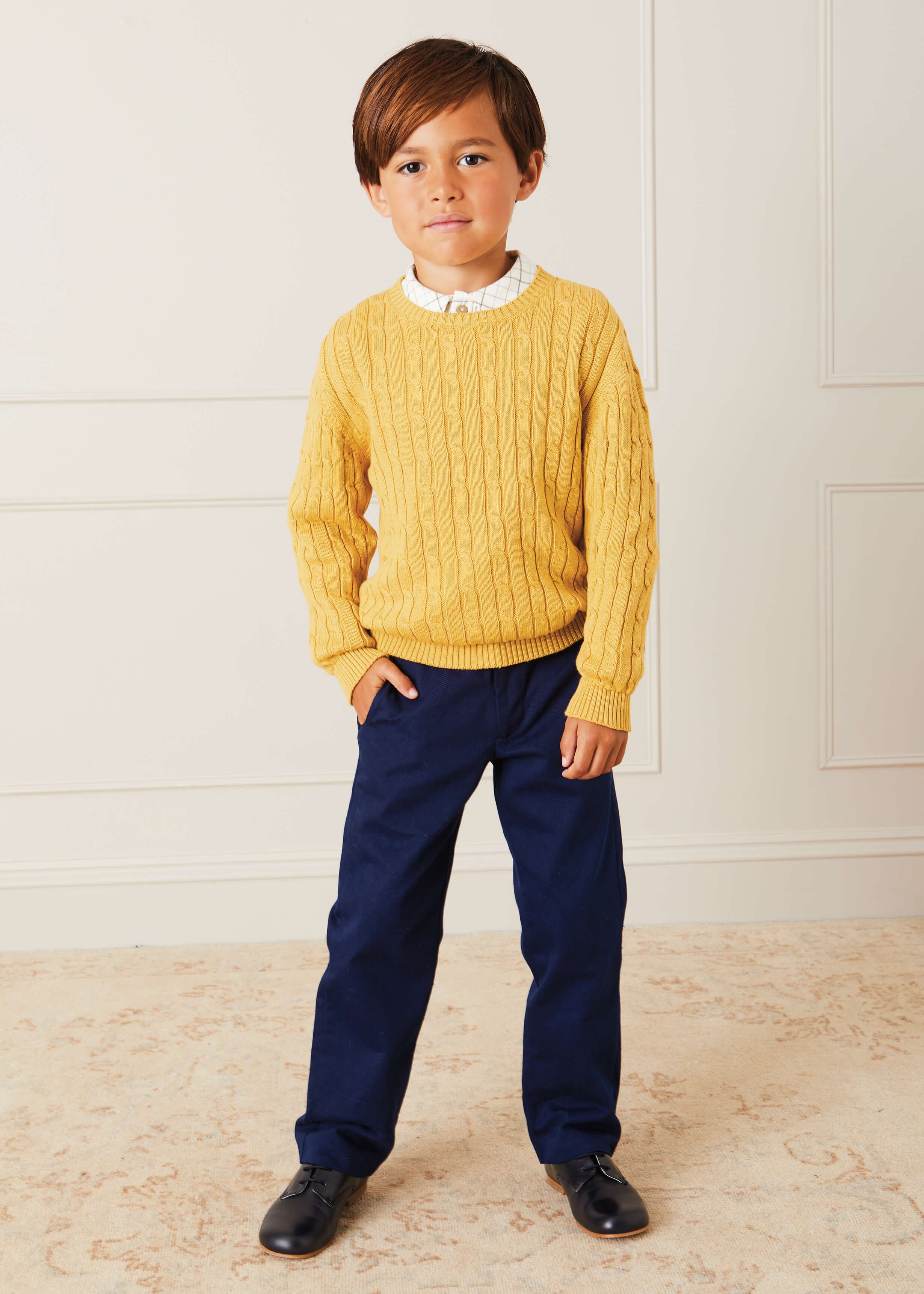 Pocket Detail Chino Trousers in Navy (4-10yrs) TROUSERS from Pepa London US