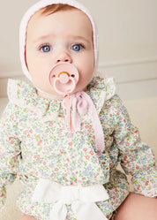 Cordelia Floral Long Sleeve Blouse in Pink Made with Liberty Fabric (1-12m) BLOUSES from Pepa London US