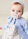 Openwork Detail Baby Cardigan in Blue (1-12mths) Knitwear from Pepa London US