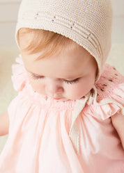 Hand Smocked Sleeveless Dress With Bloomers in Pink (1-12mths) DRESSES from Pepa London US