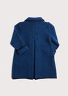 Austrian Double Breasted Navy Trim Coat in Blue (12mths-10yrs) Coats  from Pepa London US