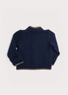 Austrian Single Breasted Contrast Trim Jacket in Blue (12mths-10yrs) Coats  from Pepa London US