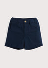 Classic Smart Shorts in Navy (4-10yrs) Shorts  from Pepa London US