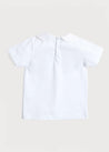 Button Detail Cotton Top in White (2-5yrs) Tops & Bodysuits  from Pepa London US