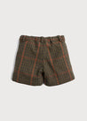 Houndstooth Shorts in Brown (4-10yrs) Shorts  from Pepa London US