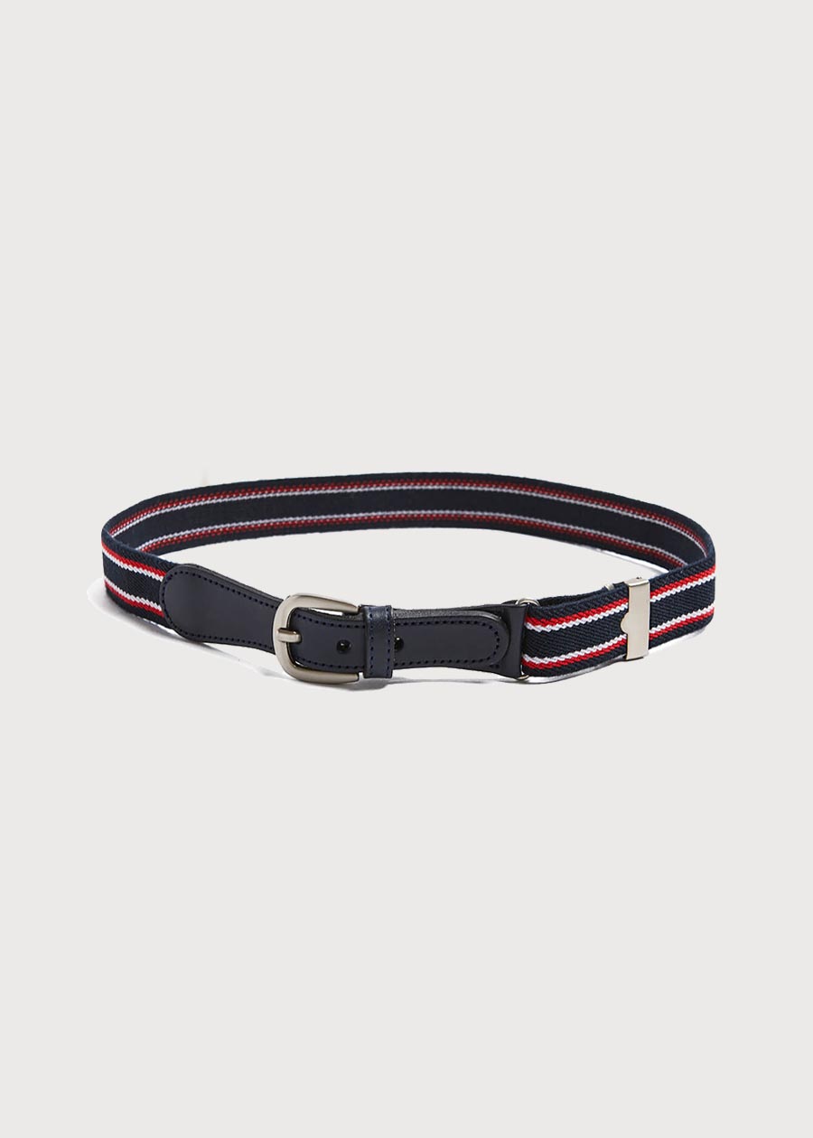 Navy And Red Striped Belt BELTS from Pepa London US