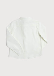 Polo Collar Long Sleeve Oxford Shirt in White (4-10yrs) Shirts  from Pepa London US