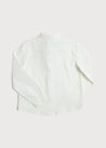 Polo Collar Long Sleeve Oxford Shirt in White (4-10yrs) Shirts  from Pepa London