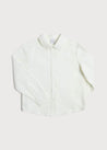 Polo Collar Long Sleeve Oxford Shirt in White (4-10yrs) Shirts  from Pepa London US