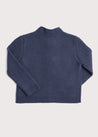 Toggle Fastening Knitted Cardigan in Blue (12mths-10yrs) Knitwear  from Pepa London