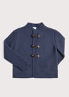 Toggle Fastening Knitted Cardigan in Blue (12mths-10yrs) Knitwear  from Pepa London US