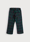 Trousers in Green Tartan (4-10yrs) Trousers  from Pepa London US