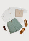 Pocket Detail Shorts With Turn-Ups in Green (4-10yrs) Shorts  from Pepa London US