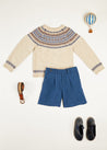 Fair Isle Merino Gift Set in Blue Look  from Pepa London US