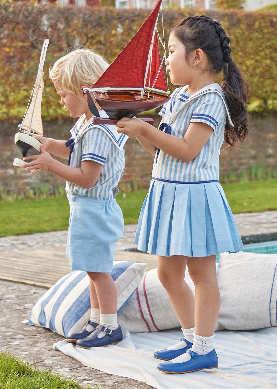 Multi Coloured Wooden Sailing Boat (Set Of 4) Toys  from Pepa London US