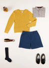 The Mustard Cable Knit Jumper Boy Look Look  from Pepa London US