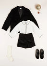 The Black And White Velvet Blazer Two Piece Boy Look Look  from Pepa London US