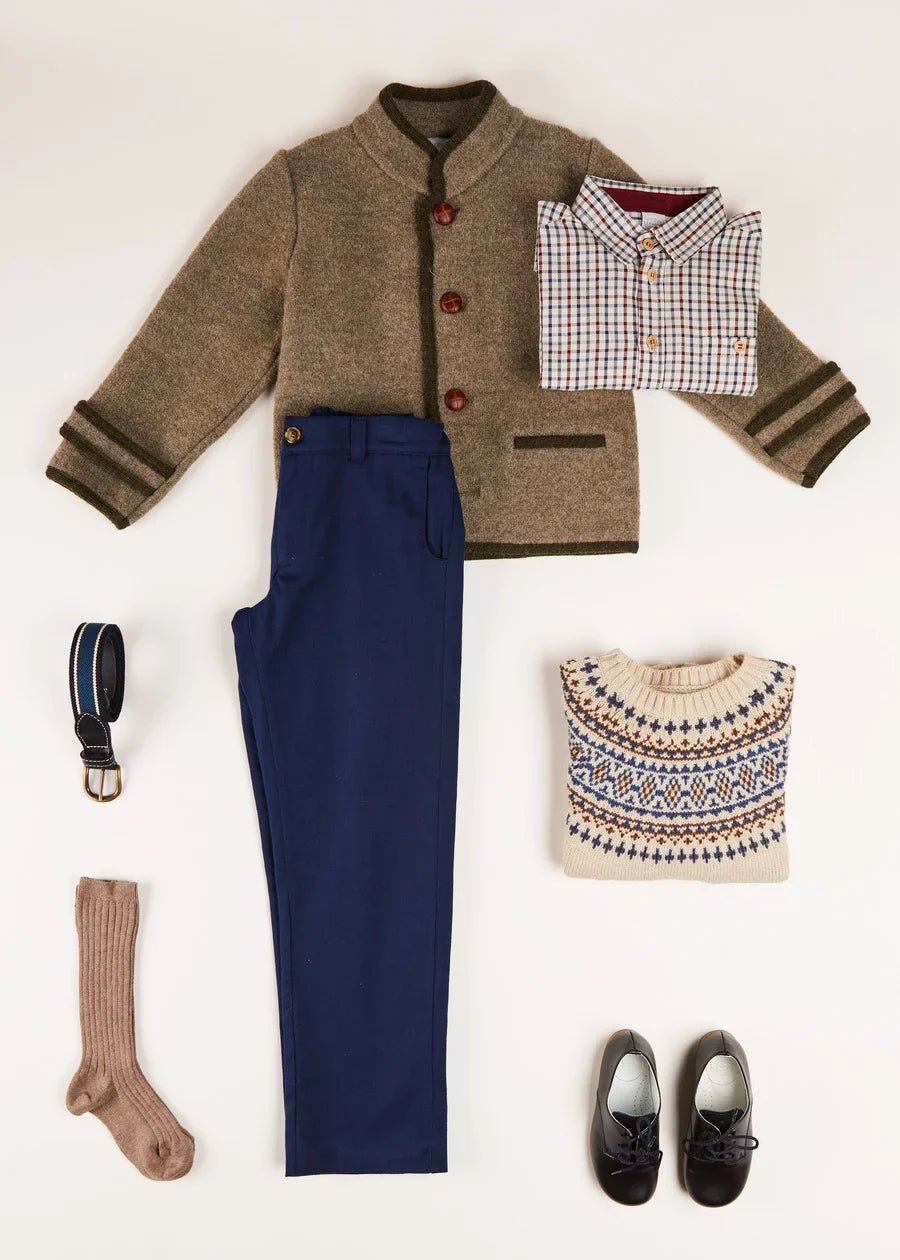 The Austrian Brown Jacket Boy Look LOOK from Pepa London US