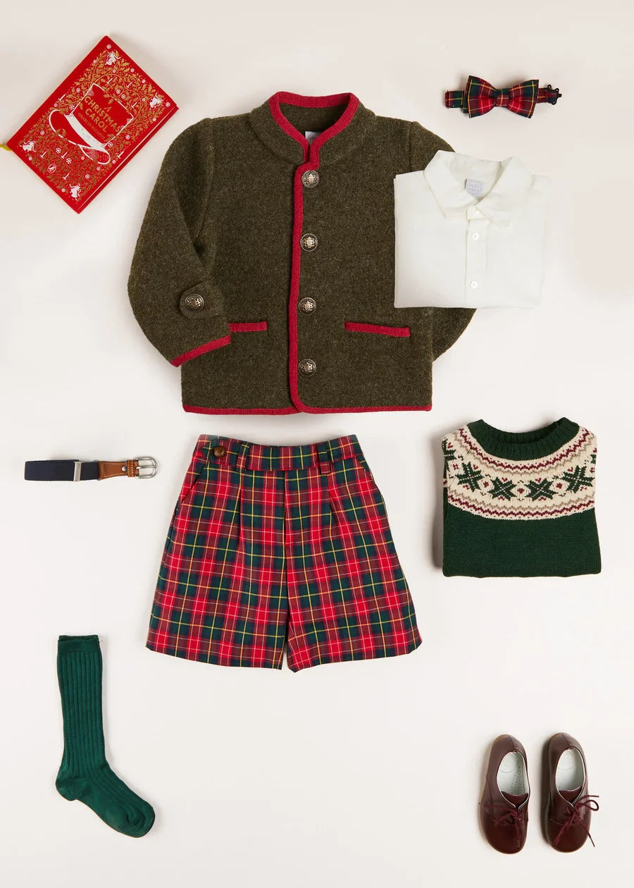 The Belgravia Tartan Shorts and Austrian Jacket Boy Look LOOK from Pepa London US
