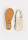 Boy's beige leather celebration shoes (20-36EU) Shoes from Pepa London US