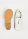 Boy's Ivory leather celebration shoes (20-34EU) Shoes  from Pepa London US