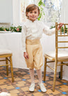 Boy's white double-breasted Mandarin collar shirt (12mths-10yrs) Shirts from Pepa London US