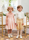 Girls Silk Hand Smocked Celebration Dress in Pink (6mths-10yrs) Dresses from Pepa London US