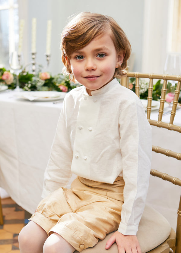 Beige Silk Pageboy Knickerbockers (12mths-10yrs) Trousers from Pepa London US