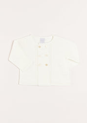 Boys Celebration Cardigan in Ivory (12mths-10yrs) Knitwear  from Pepa London US