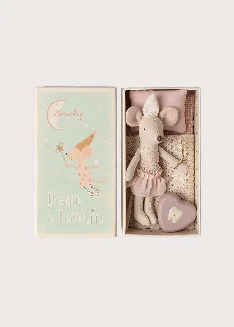 Tooth Fairy Sister Mouse with Metal Box in Blush TOYS from Pepa London US