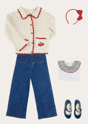 The Cherry Crochet Cardigan Girl Look Look from Pepa London US