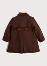 Traditional Double Breasted Coat in Brown (12mths-10yrs) Coats  from Pepa London US