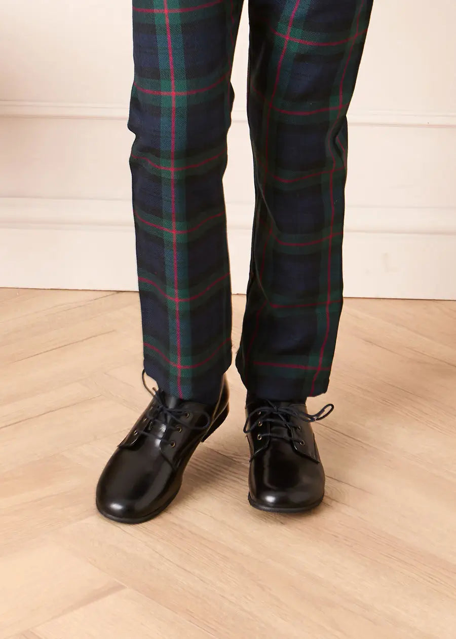 Kinnerton Tartan Pocket Detail Trousers in Navy (4-10yrs) Trousers from Pepa London US