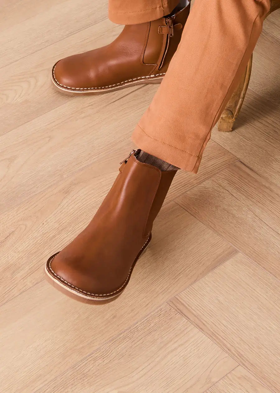 Leather Chelsea Boots In Brown (24-34EU) SHOES from Pepa London US