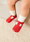 T-Bar Pram Shoes in Red (17-20EU) Shoes from Pepa London US