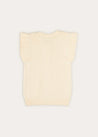 Cable Detail Button Up Knitted Vest In Cream (4-10yrs) KNITWEAR  from Pepa London US