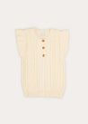 Cable Detail Button Up Knitted Vest In Cream (4-10yrs) KNITWEAR  from Pepa London US