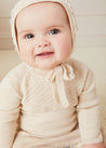 Knitted Lace Trim 2 Piece Set In Beige (1-6mths) ALL-IN-ONE  from Pepa London US