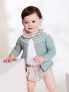 Floral Print Ruffle Collar Bodysuit in Dusty Pink (0mths-2yrs) Tops & Bodysuits  from Pepa London US