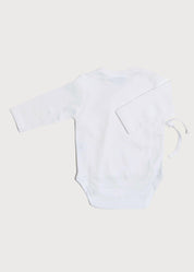 Newborn Side Tie Bodysuit With Rocking Horse Embroidery Beige (1-6mths) Tops & Bodysuits from Pepa London US