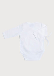 Newborn Side Tie Bodysuit With Rocking Horse Embroidery Blue (1-6mths) Tops & Bodysuits from Pepa London US