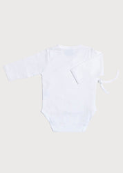 Newborn Side Tie Bodysuit With Rocking Horse Embroidery Pink (1-6mths) Tops & Bodysuits  from Pepa London US