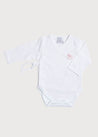 Newborn Side Tie Bodysuit With Rocking Horse Embroidery Pink (1-6mths) Tops & Bodysuits  from Pepa London US