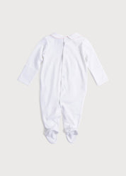 Pink Hand Smocked Cotton All-in-One (0-12mths) Nightwear  from Pepa London US
