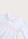 Pink Hand Smocked Cotton All-in-One (0-12mths) Nightwear  from Pepa London US