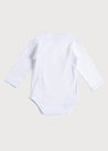 Blue Hand Smocked Cotton Kimono Bodysuit (0-6mths) Tops & Bodysuits  from Pepa London US