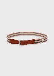 Beige Striped Belt Belts & Braces  from Pepa London US