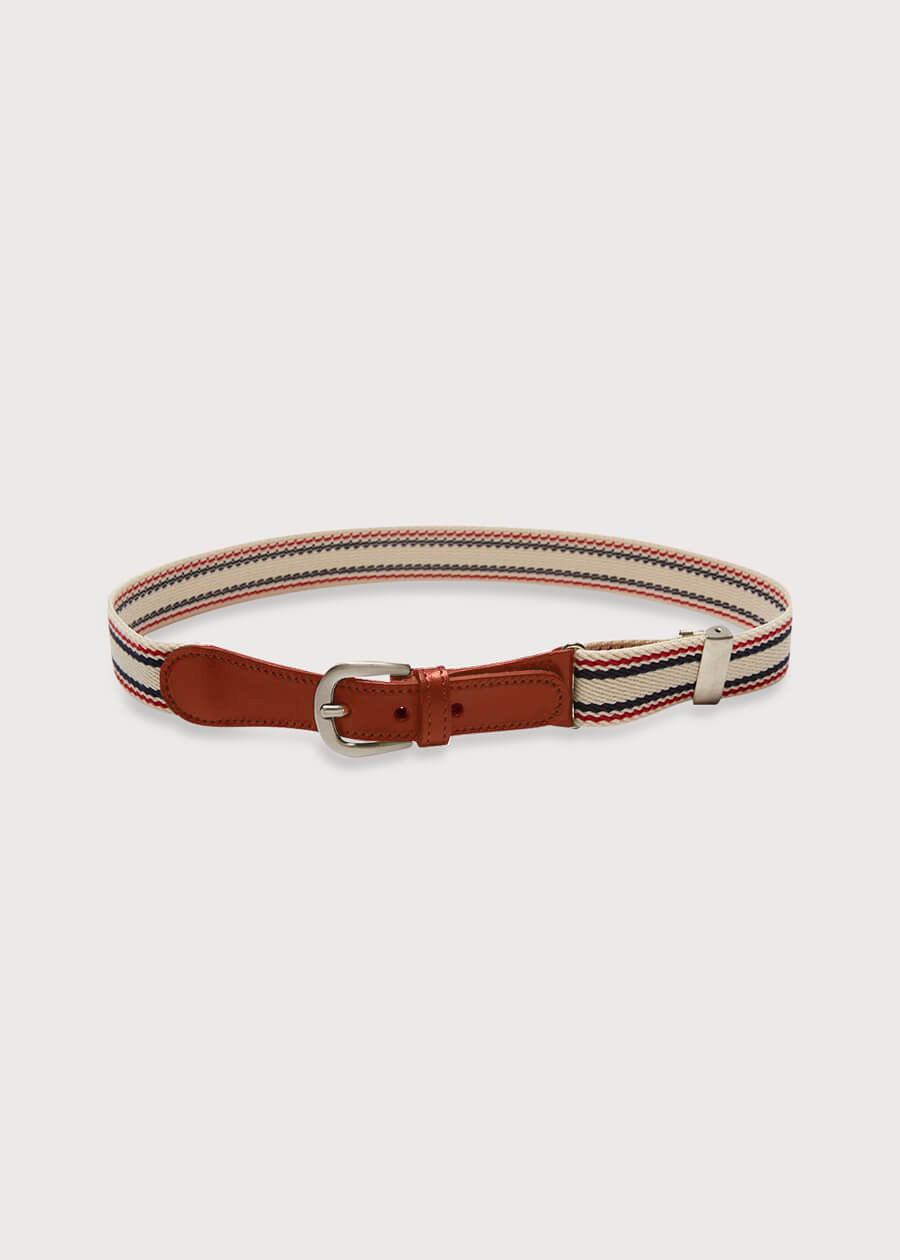 Beige Striped Belt Belts & Braces from Pepa London US